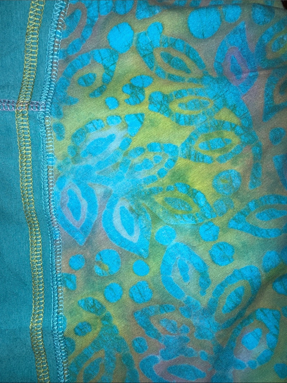 Winter Sun Teal Multicolor floral Short-Sleeve Tunic - Picture 5 of 5